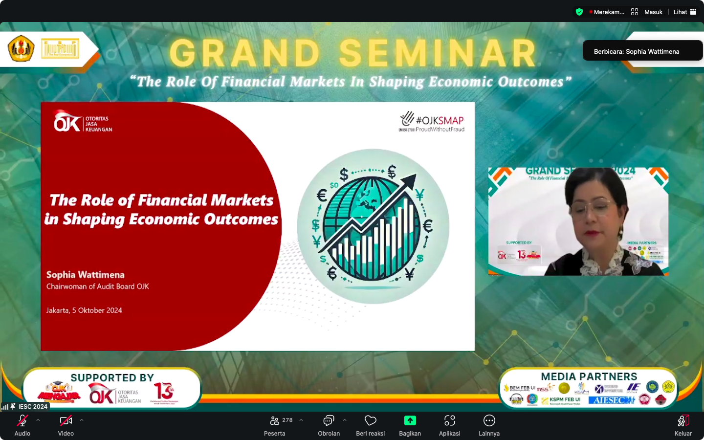 mrs. sophia wattimena (chairwoman of the audit board ojk)